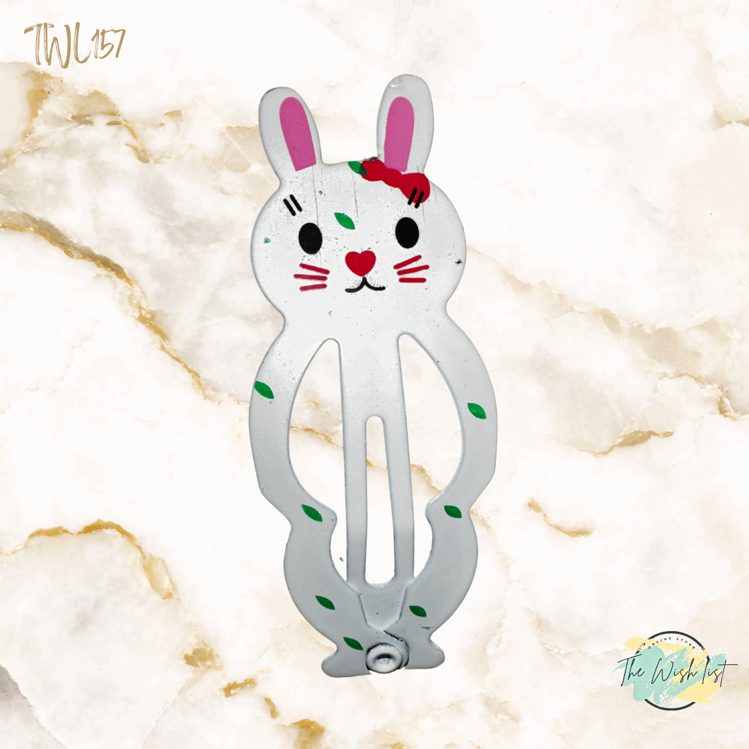Traditional Rabbit Hair Clip For Girls - set of 2
