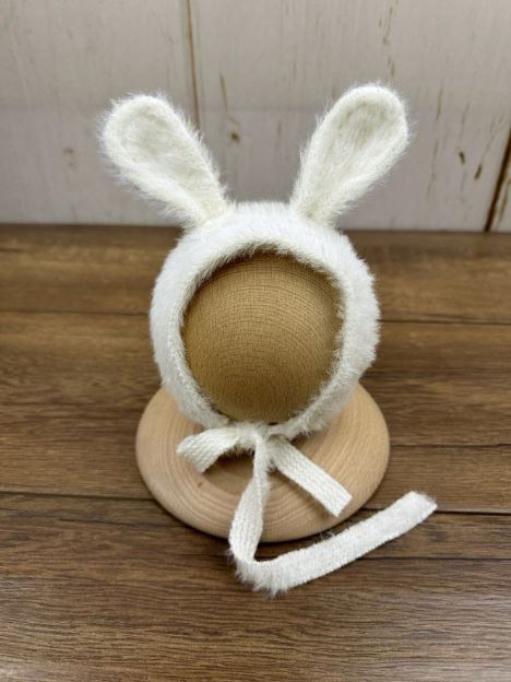 Newborn Baby Photography Outfit, Soft Mink Velvet Bunny Ear Hat And Romper Set for boys and girls