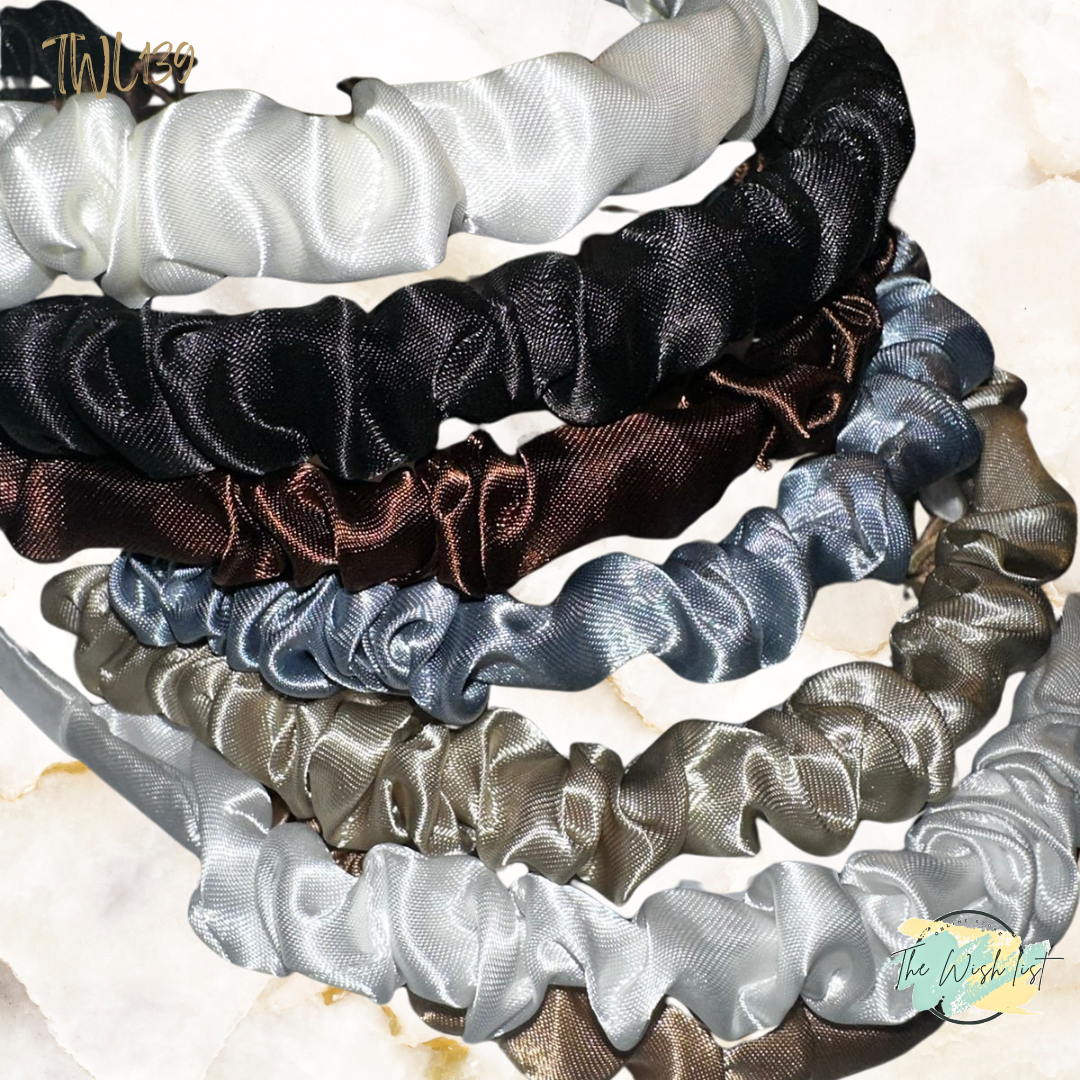 Solid Ruched Headband/ Alice Bands - Assorted Colors