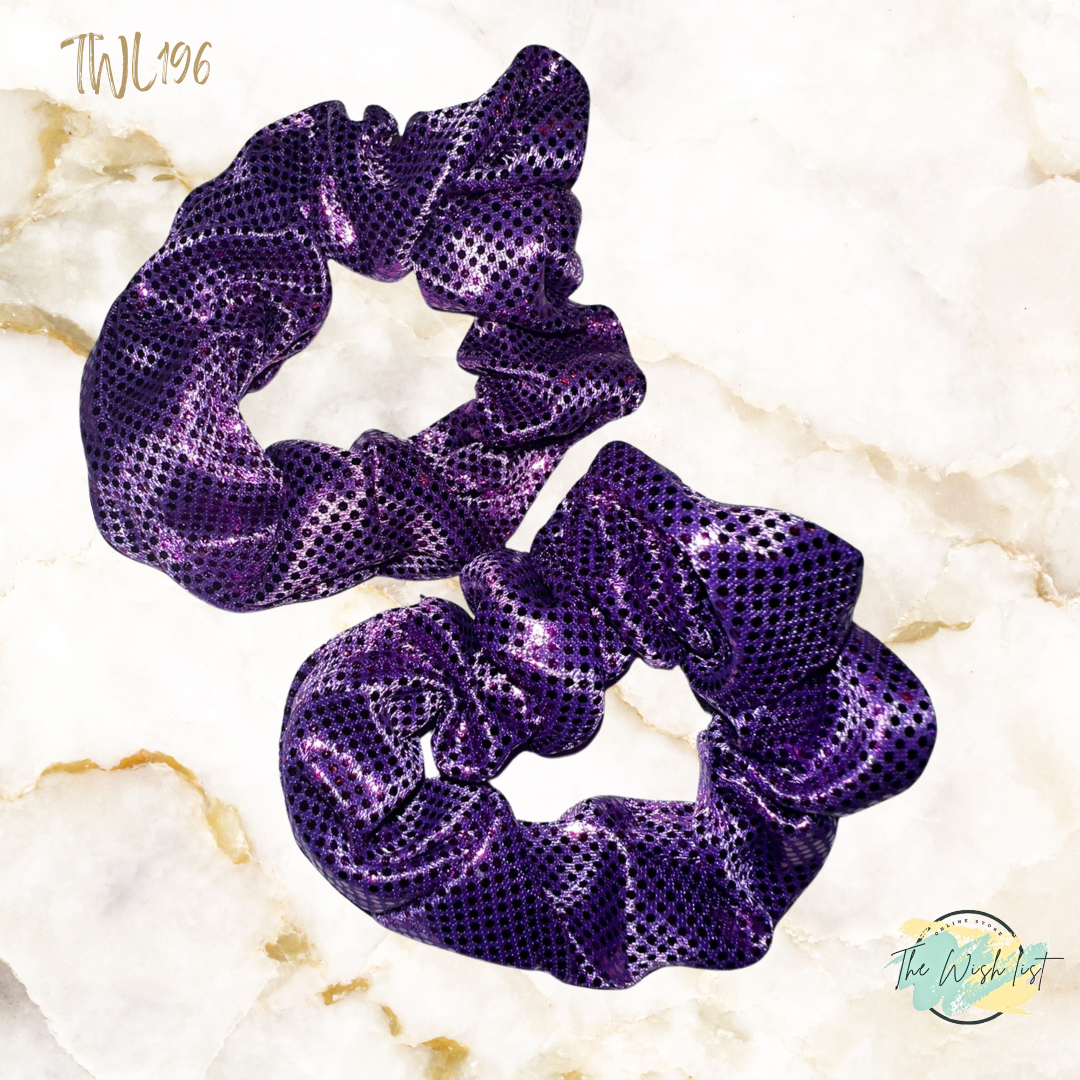 Glitter colorfully scrunchies for girls 2pcs