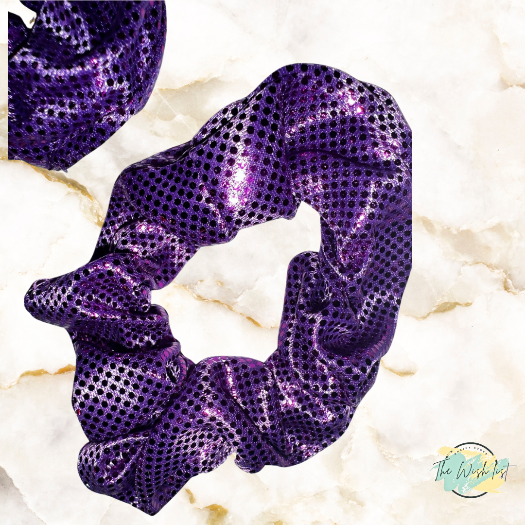 Glitter colorfully scrunchies for girls 2pcs