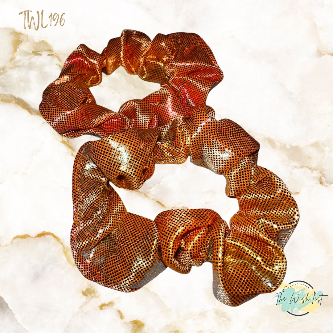 Glitter colorfully scrunchies for girls 2pcs