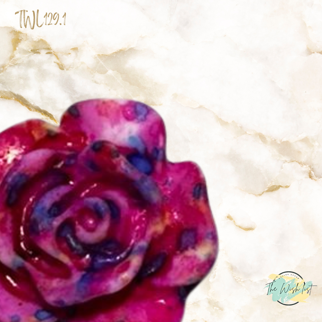 Women's Fashionable, Random Flower Shaped Polyresin earrings- Effect Earrings