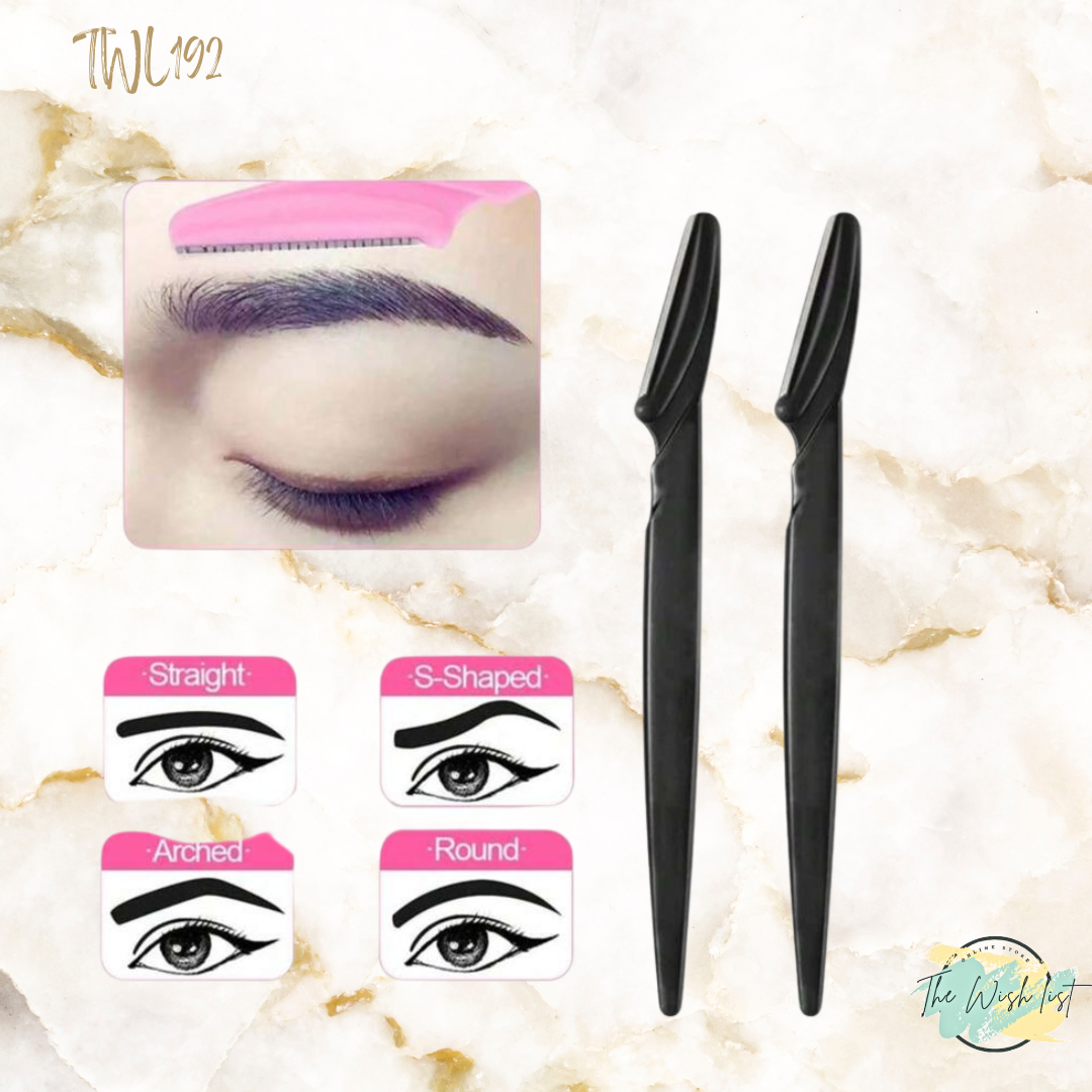 Stainless Steel Covered Eyebrow Razor With Protective cover, Suitable For Facial And Body Hair Trimming