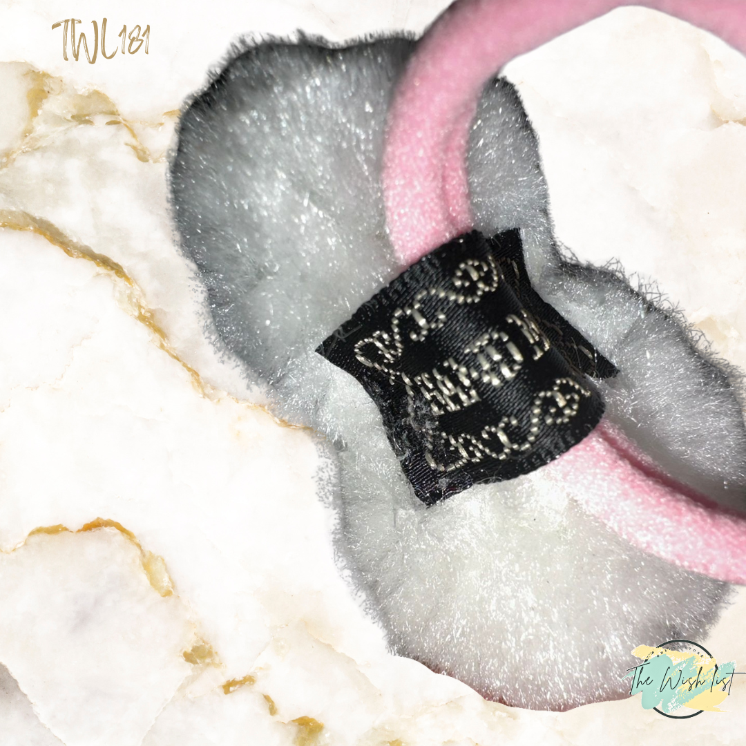 Hand made Rabbit hair tie with cotton hair band for girls