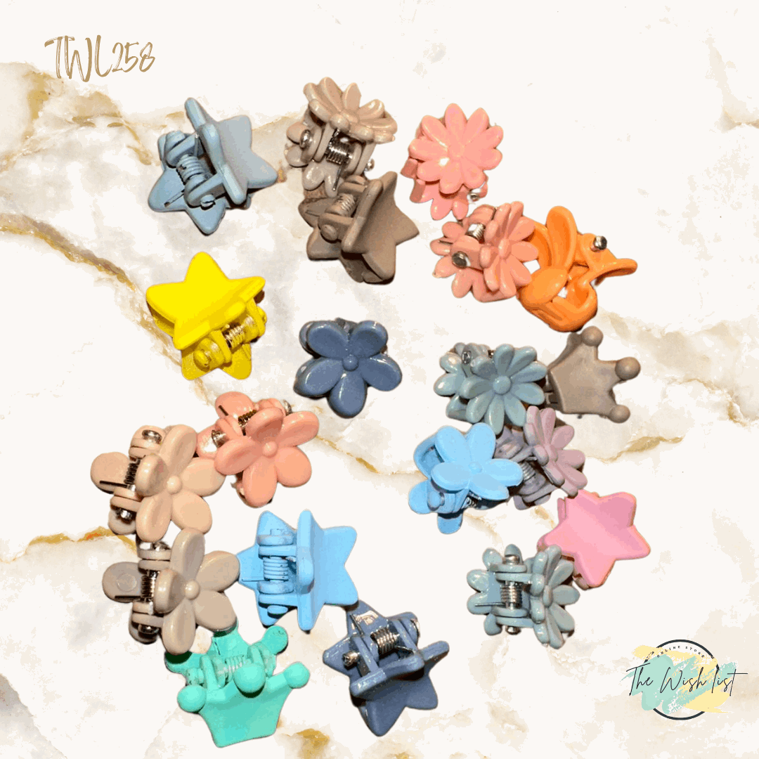 10Pce Mixed small hair claw for girls/ toddlers