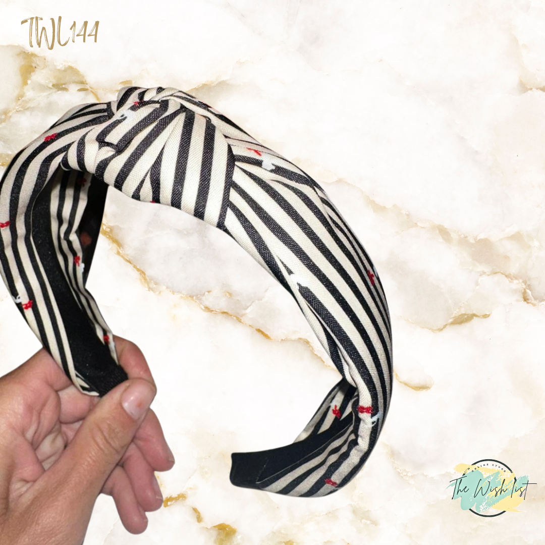 Striped Fabric With Knot Headband
