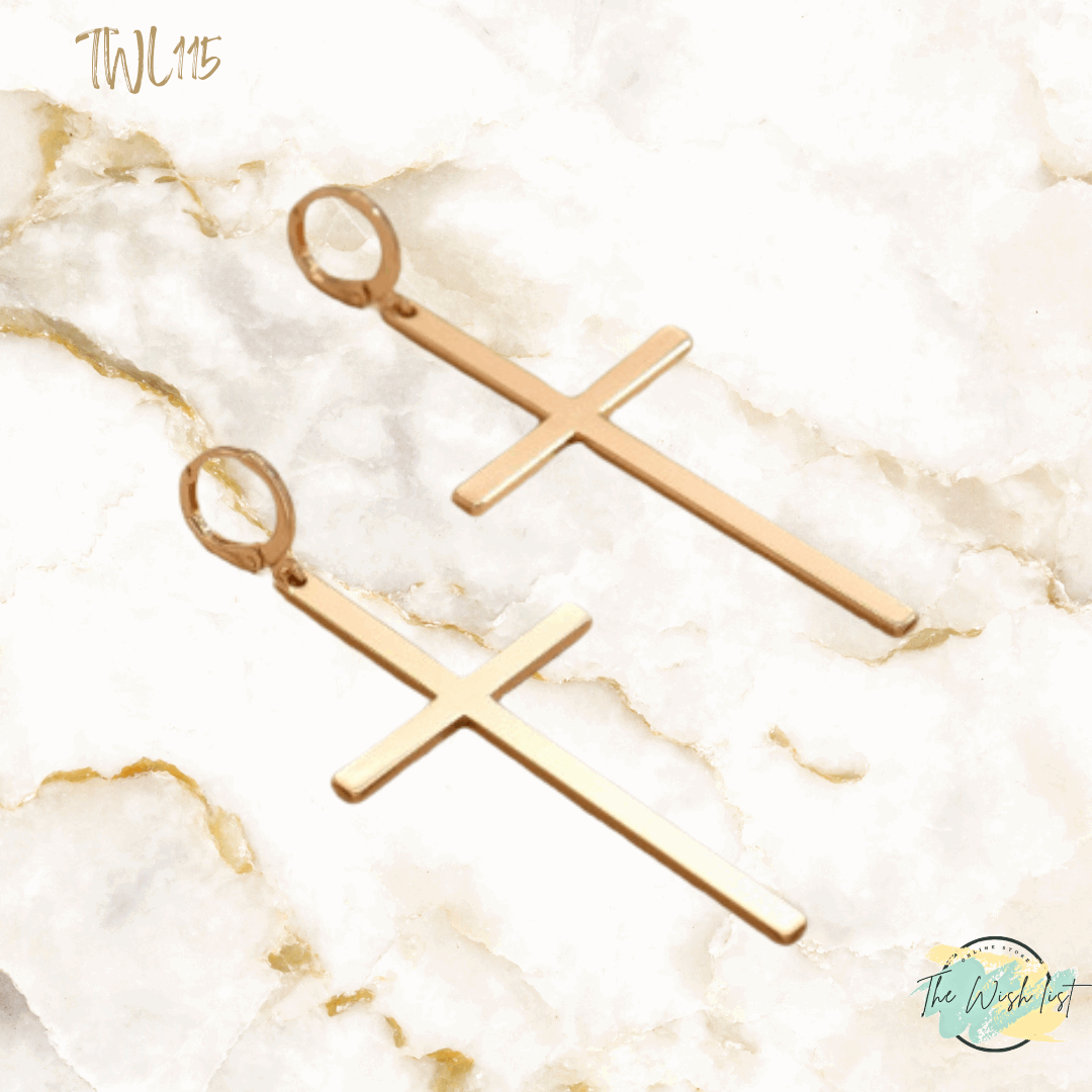 Cross Drop Earrings For Women