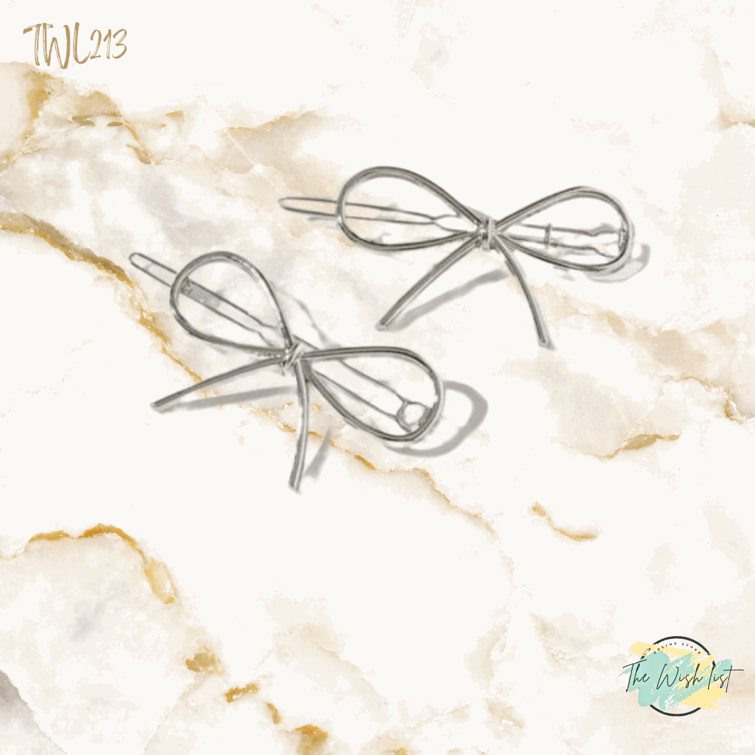 1 Pce Bow Decor Hair Clip