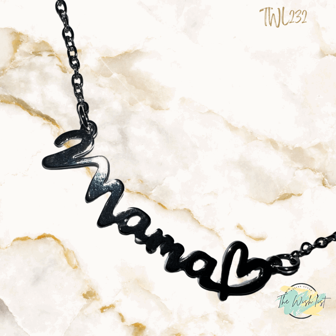 18K Silver stainless steel Mama pendant