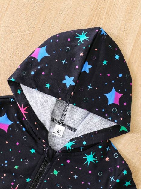 Young Girl Unicorn Star Luminous Winter Jacket