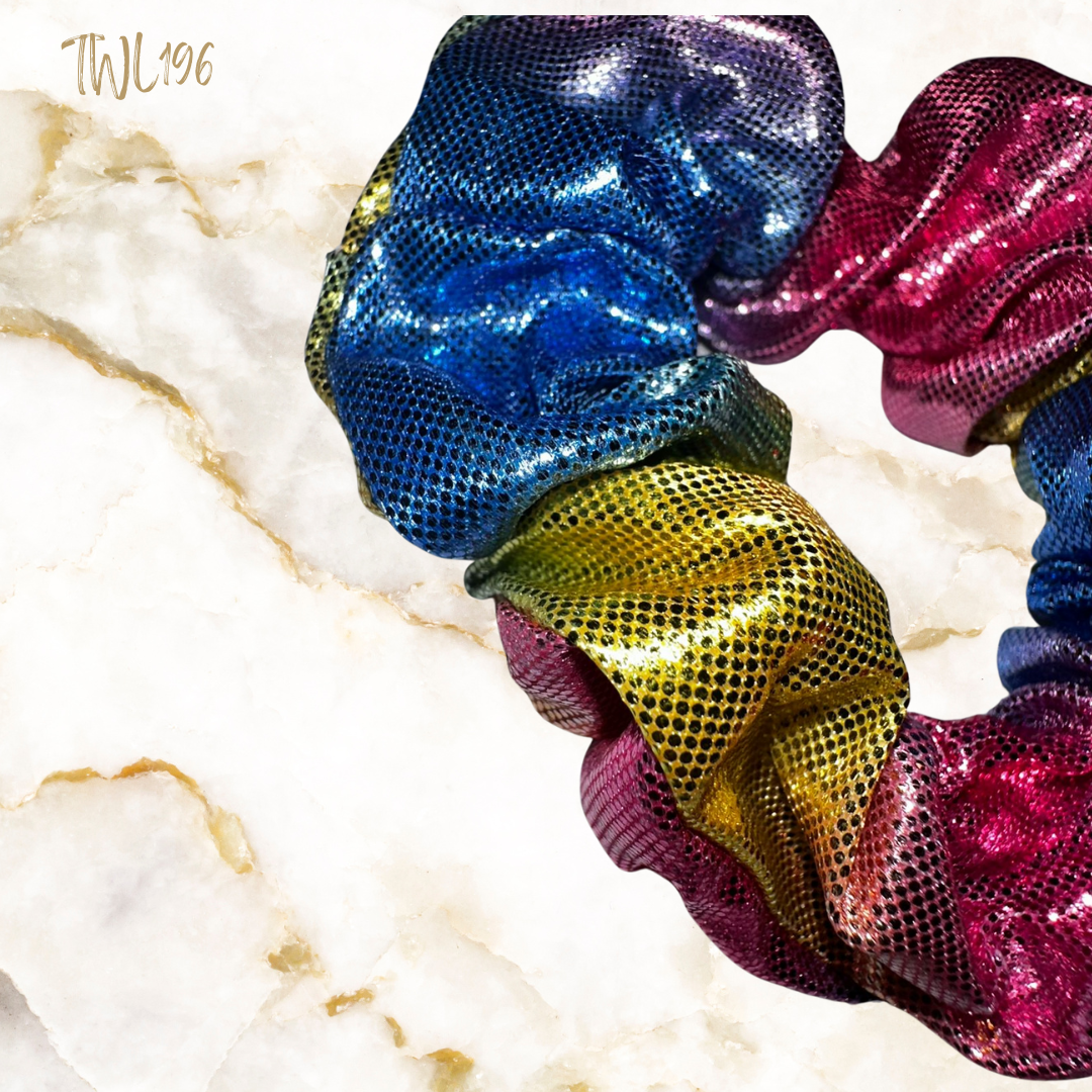 Glitter colorfully scrunchies for girls 2pcs
