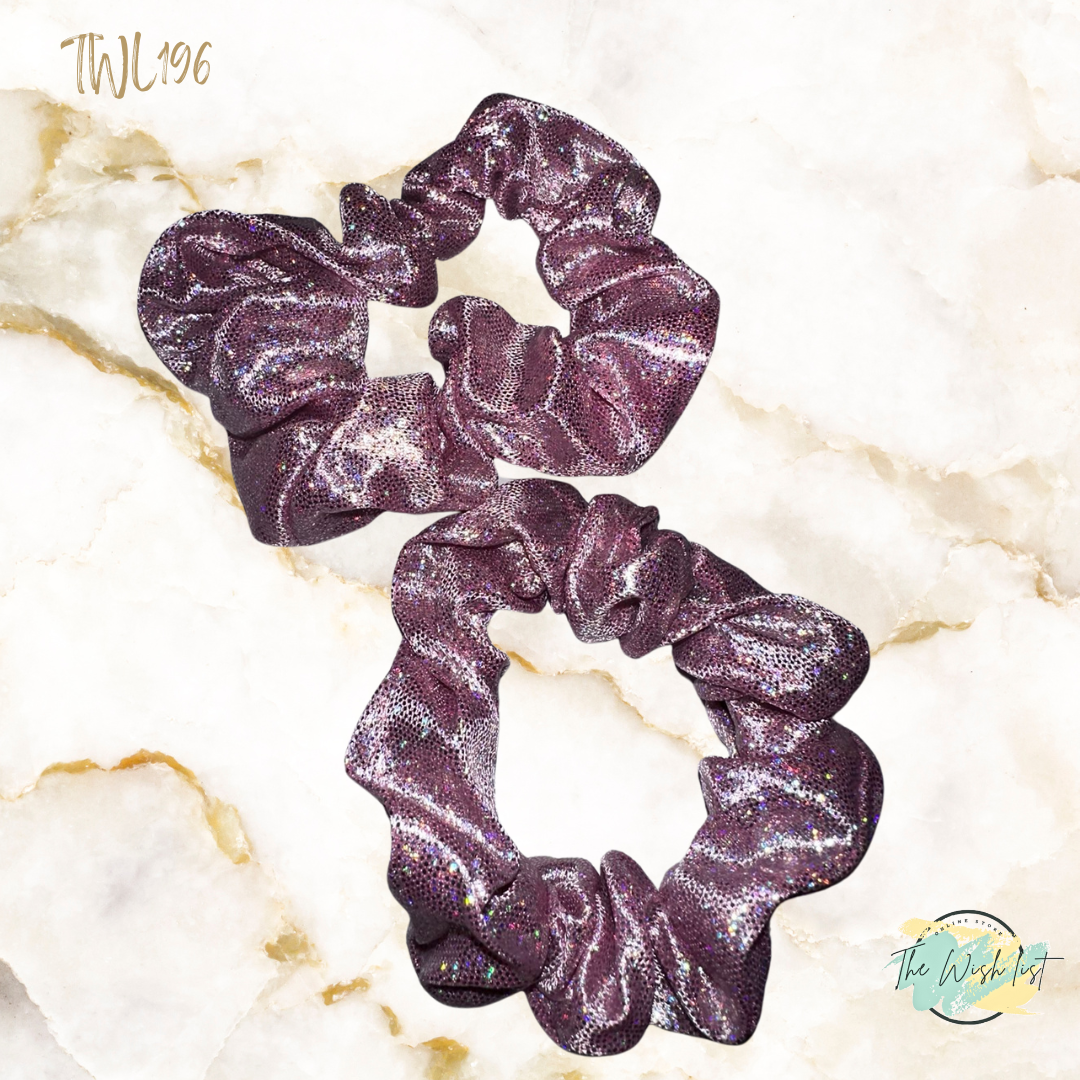Glitter colorfully scrunchies for girls 2pcs