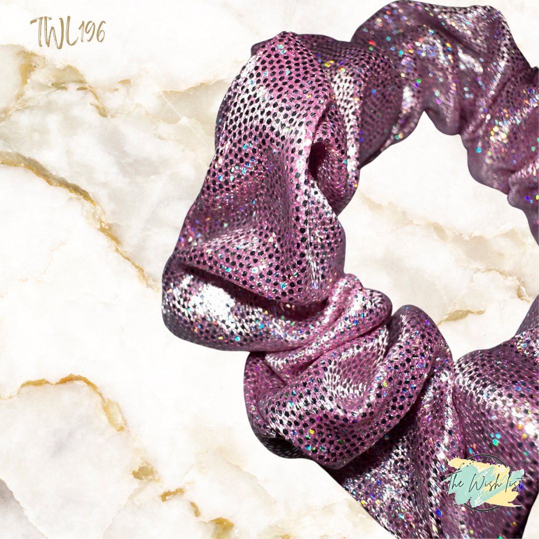 Glitter colorfully scrunchies for girls 2pcs