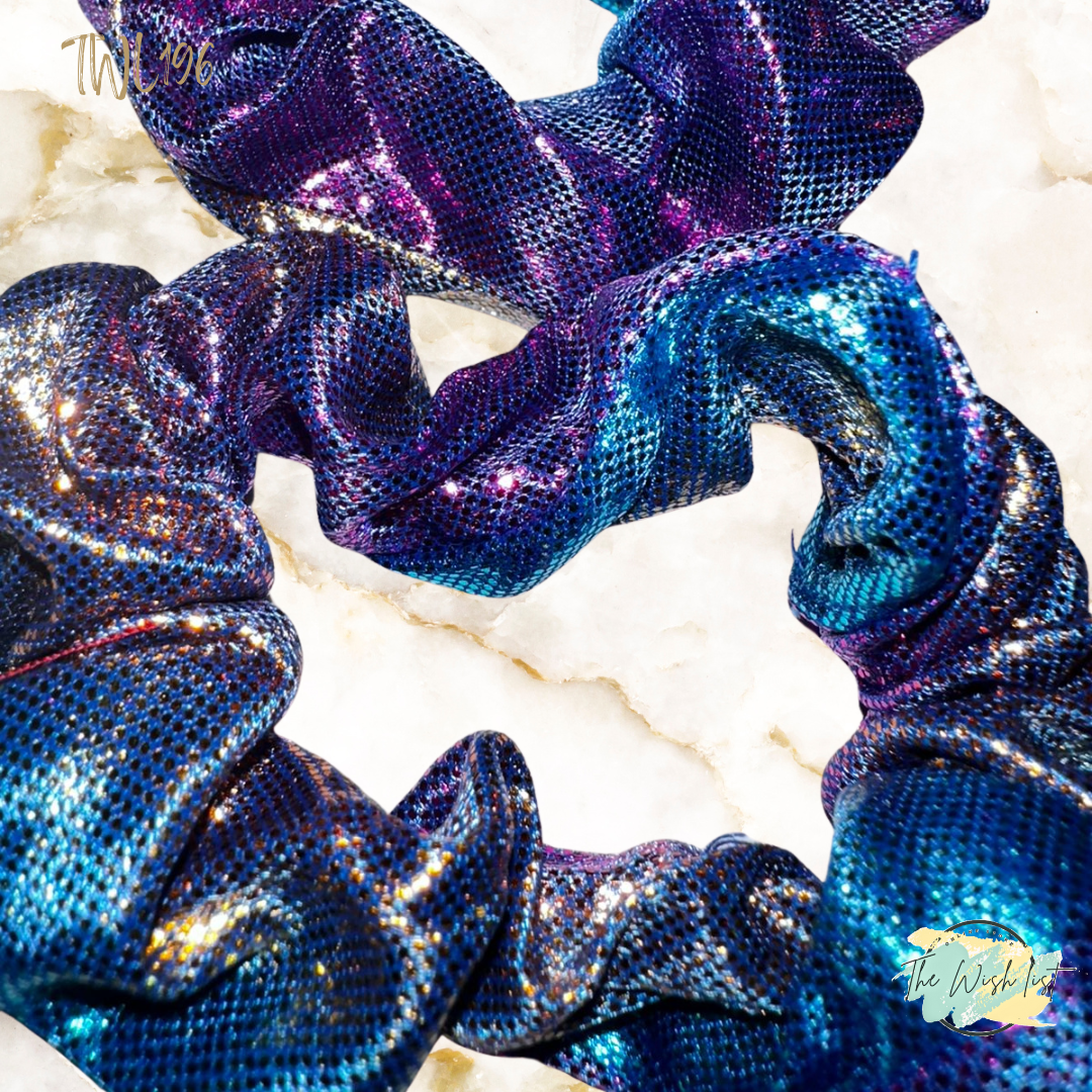 Glitter colorfully scrunchies for girls 2pcs