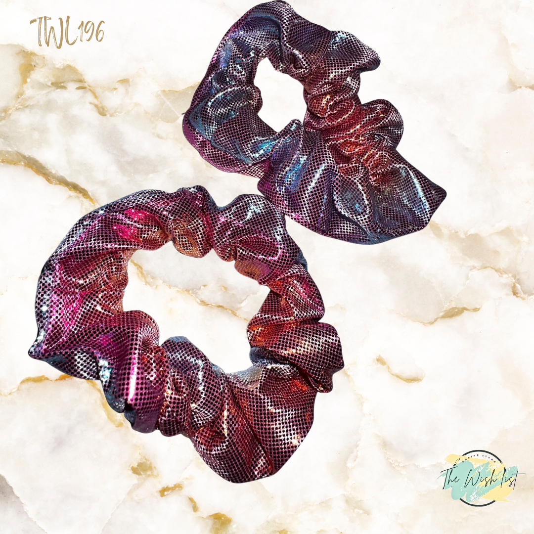 Glitter colorfully scrunchies for girls 2pcs