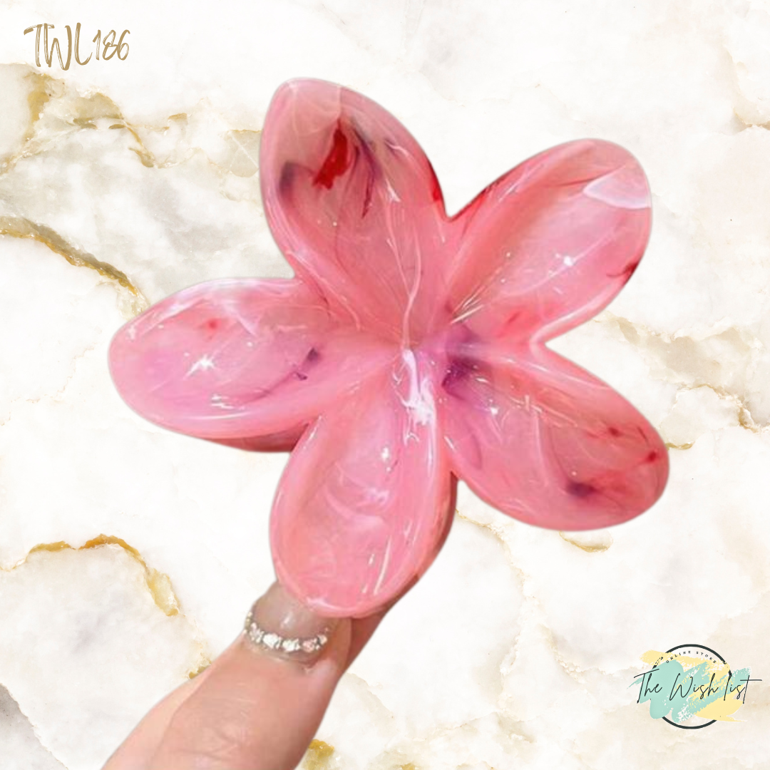 Oversize Flower design plastic hair claw