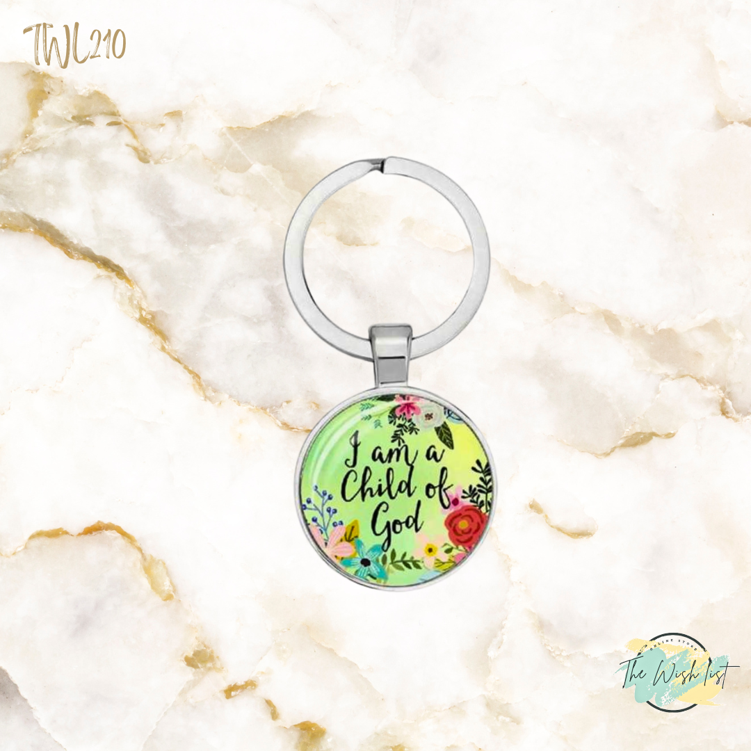 Inspirational Bible verse key chain