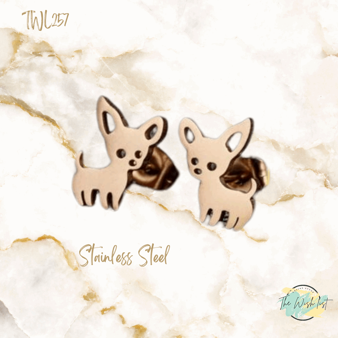 Chihuahua Stainless steel earrings