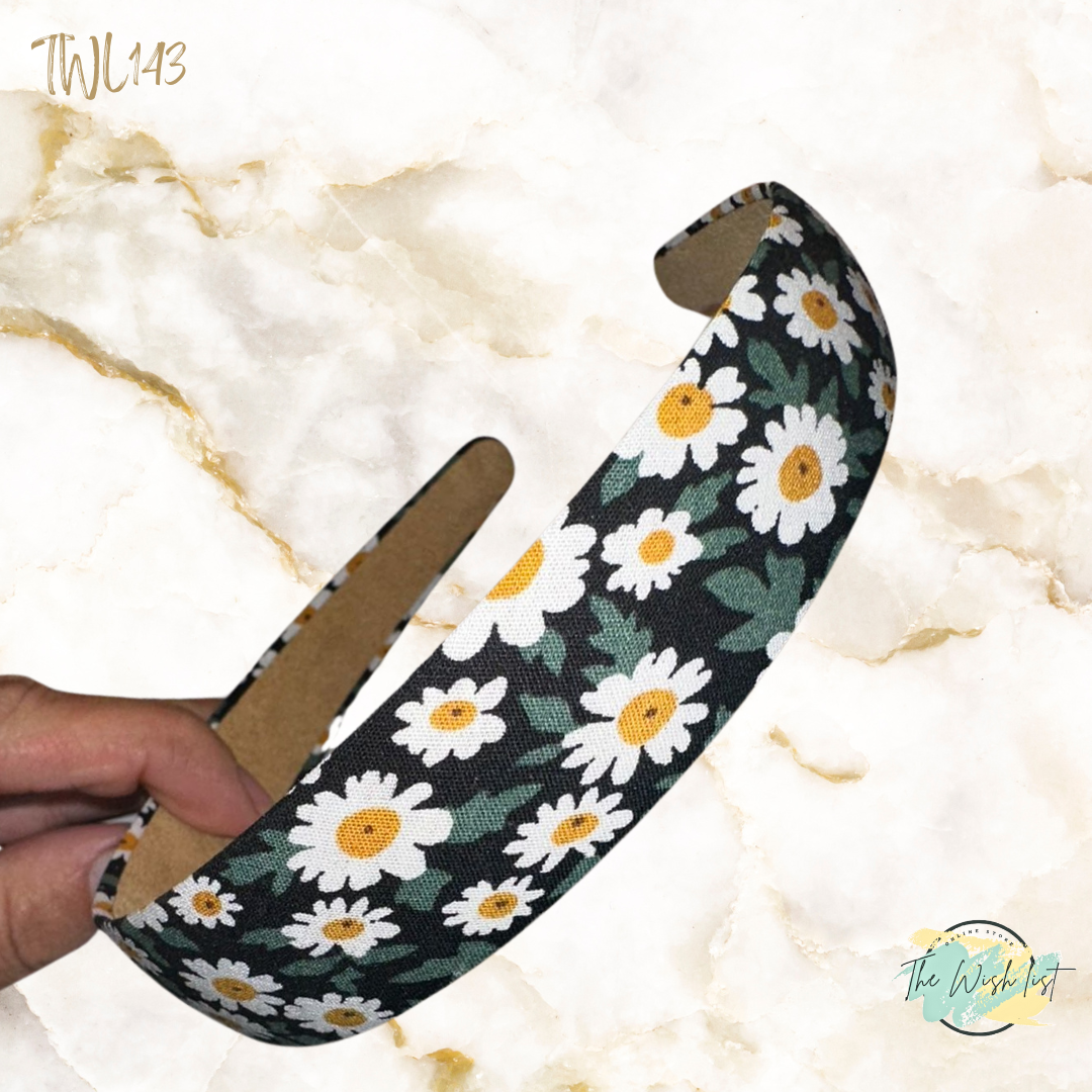 Trendy and Simply Floral Daisy Print Womens Headband, Suitable For Daily Use