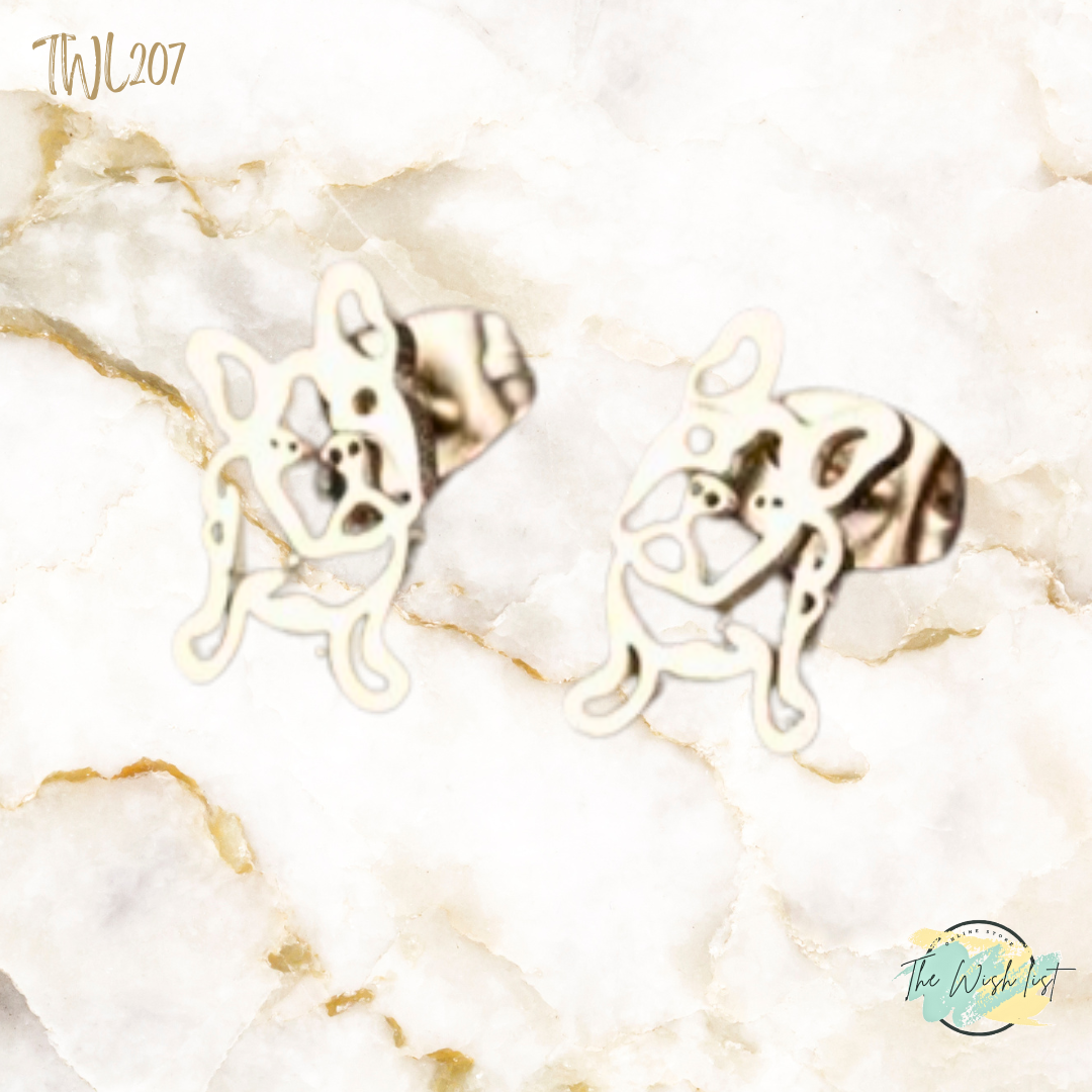 French Bulldog stud earrings - Stainless Steel earrings