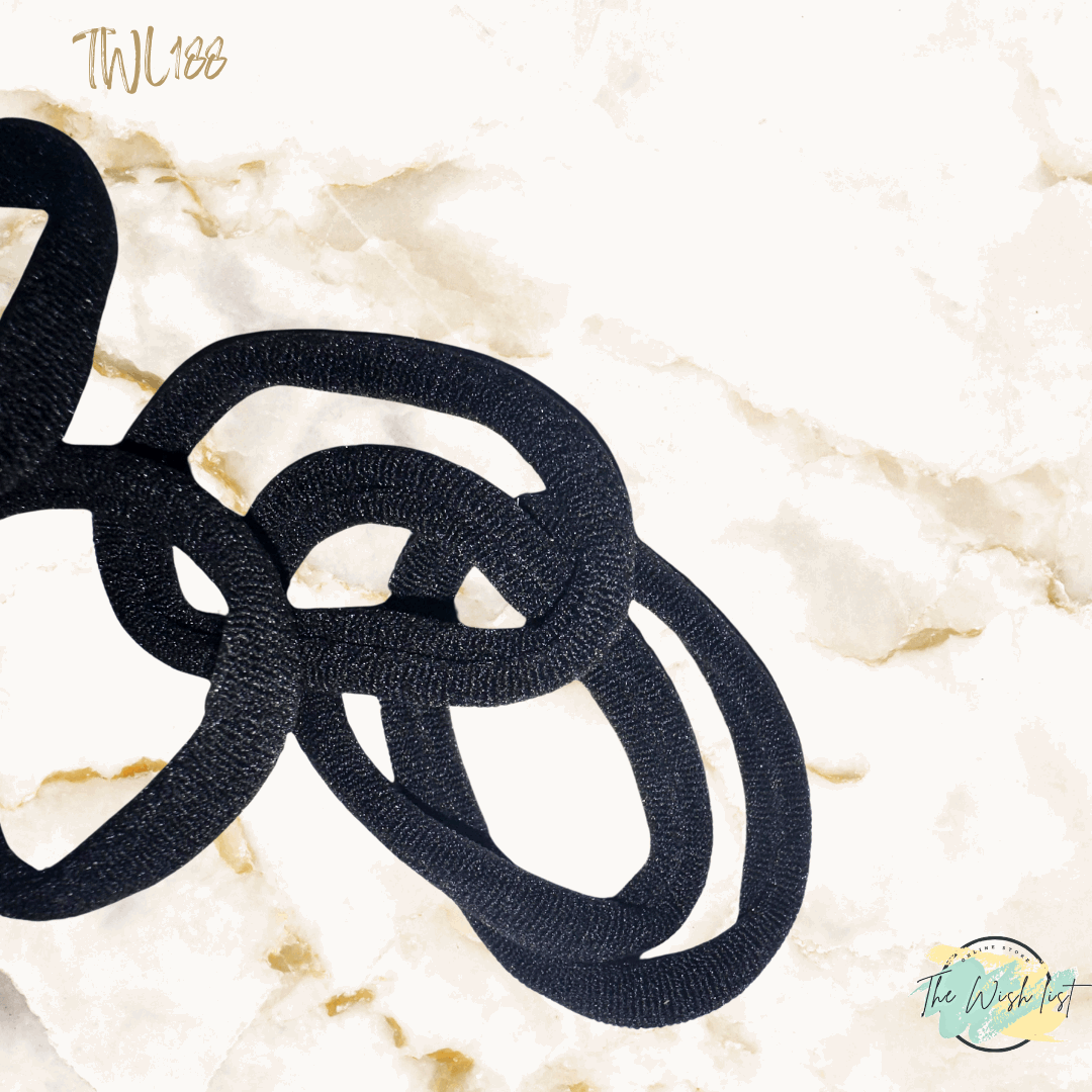 Basic Hair Tie, Solid Color For Women 10Pcs