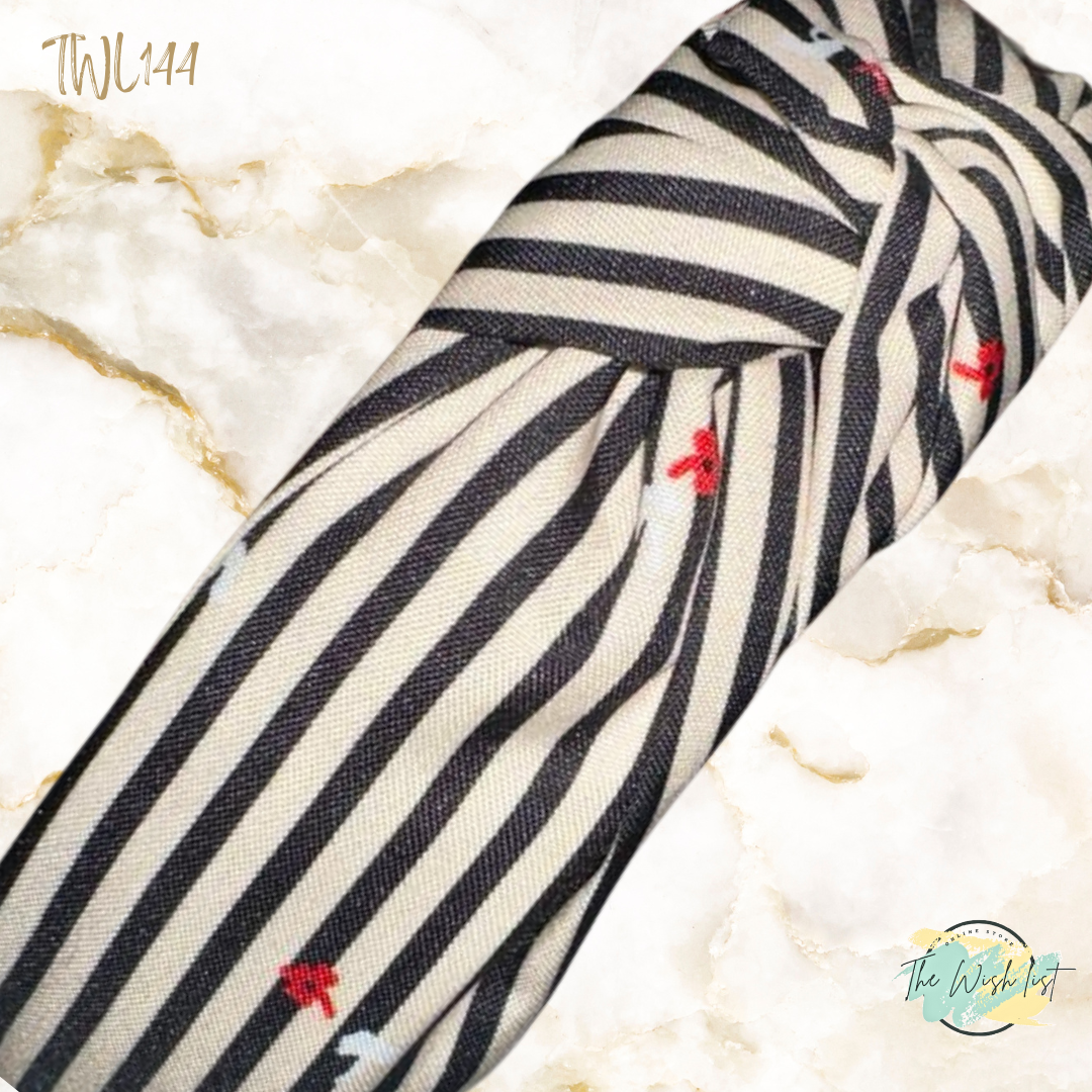 Striped Fabric With Knot Headband