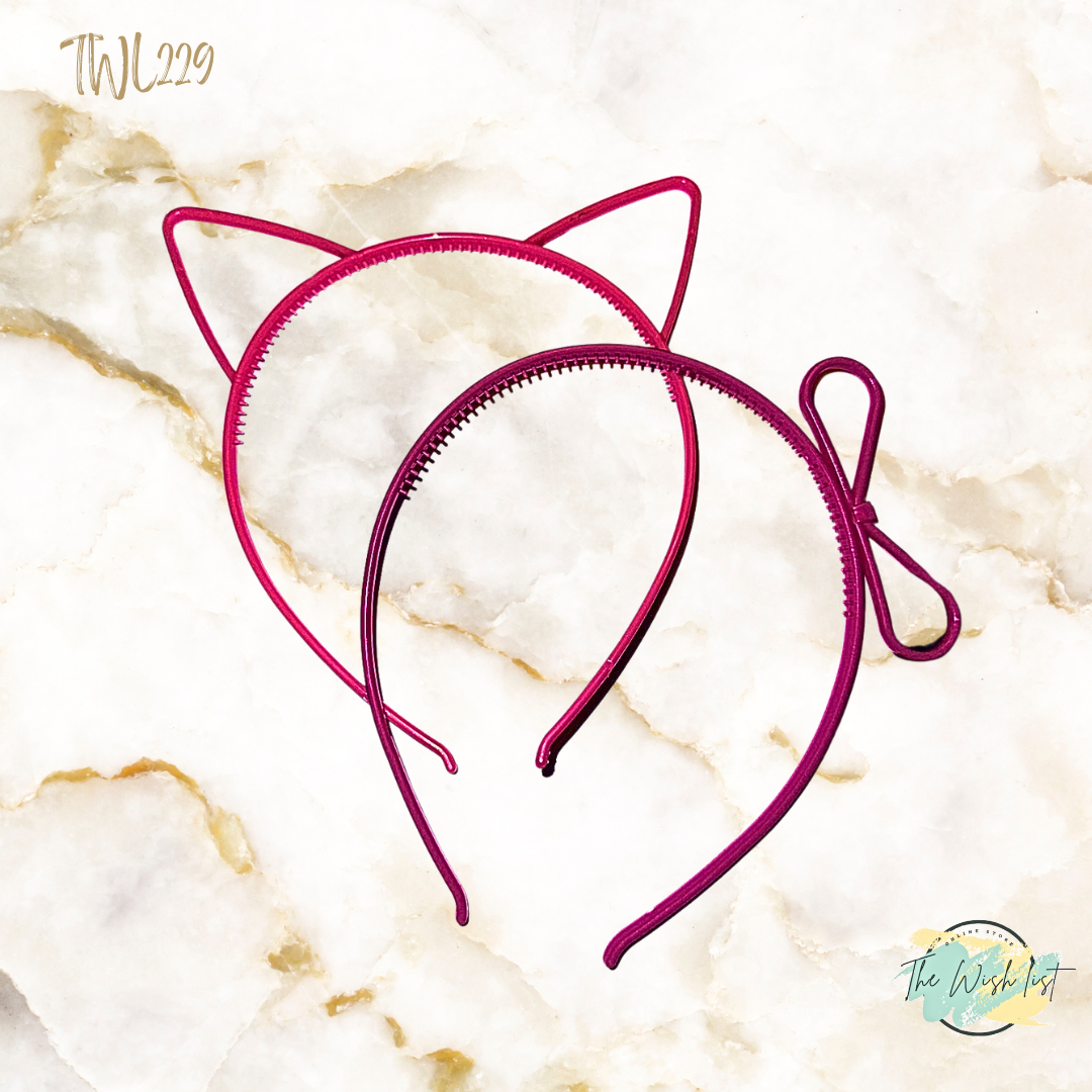 Girls Alice Bands Prinses, Hair bow, Cat ears headbands, hair loops for girls - 2Pce
