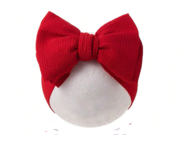 2pcs/Set Valentine'S Day Style Handmade Large Bow Hair Accessories For Kids, Red Print Baby Girl Fabric Headbands