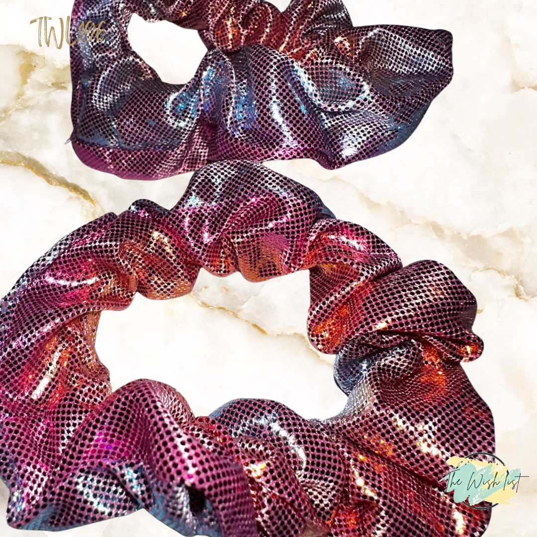 Glitter colorfully scrunchies for girls 2pcs