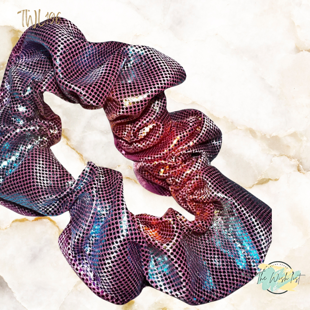 Glitter colorfully scrunchies for girls 2pcs