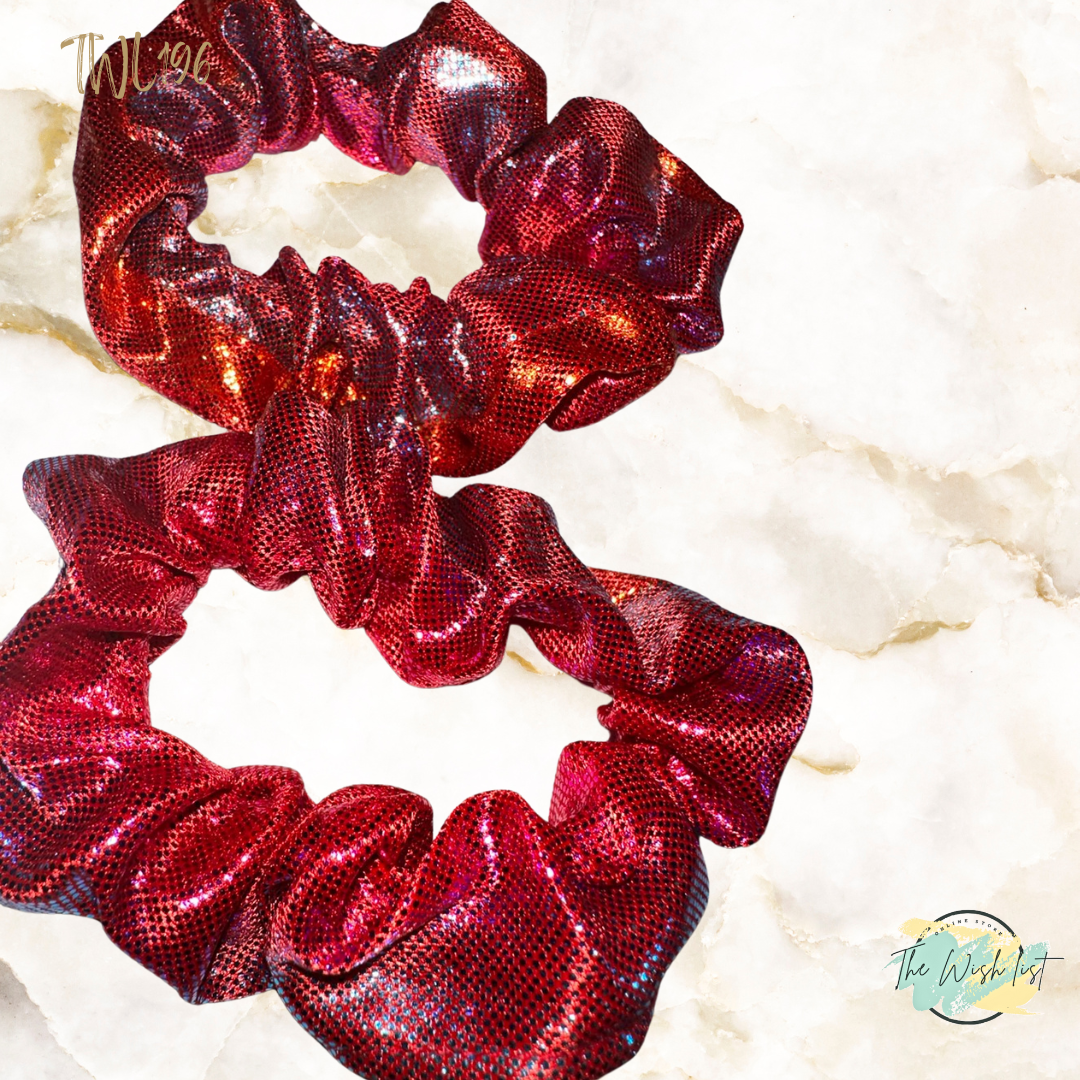 Glitter colorfully scrunchies for girls 2pcs