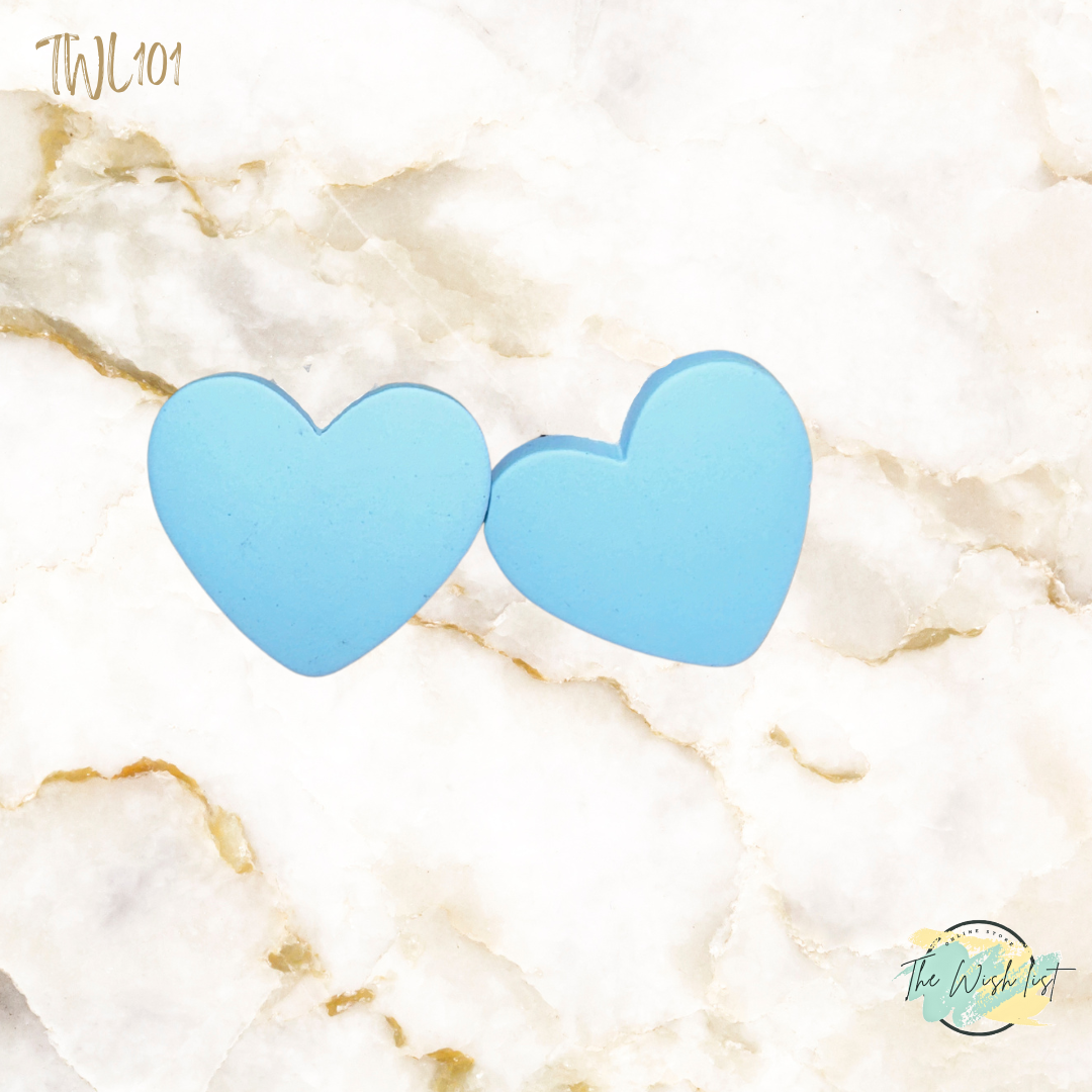 Heart Stud Earrings - Assorted colors