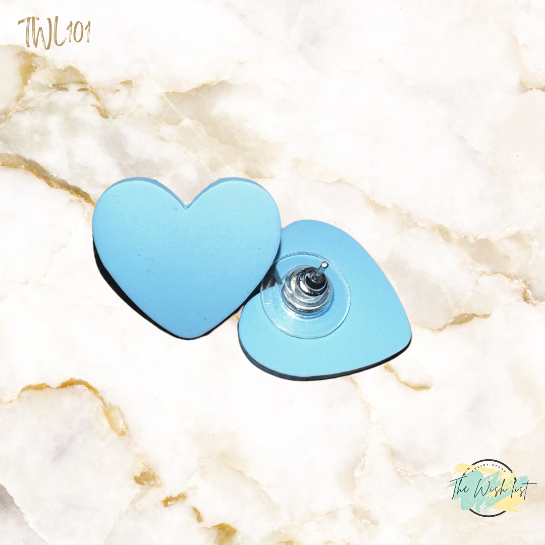 Heart Stud Earrings - Assorted colors