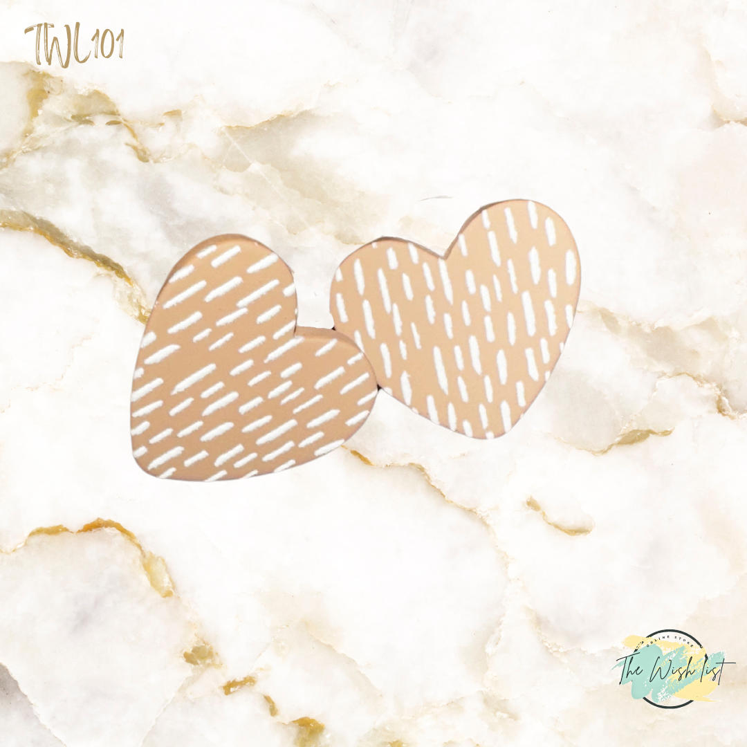 Heart Stud Earrings - Assorted colors