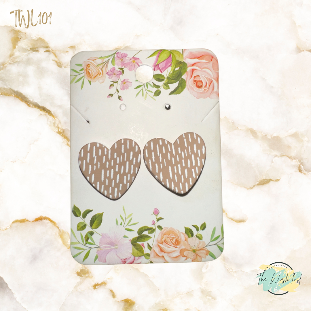 Heart Stud Earrings - Assorted colors