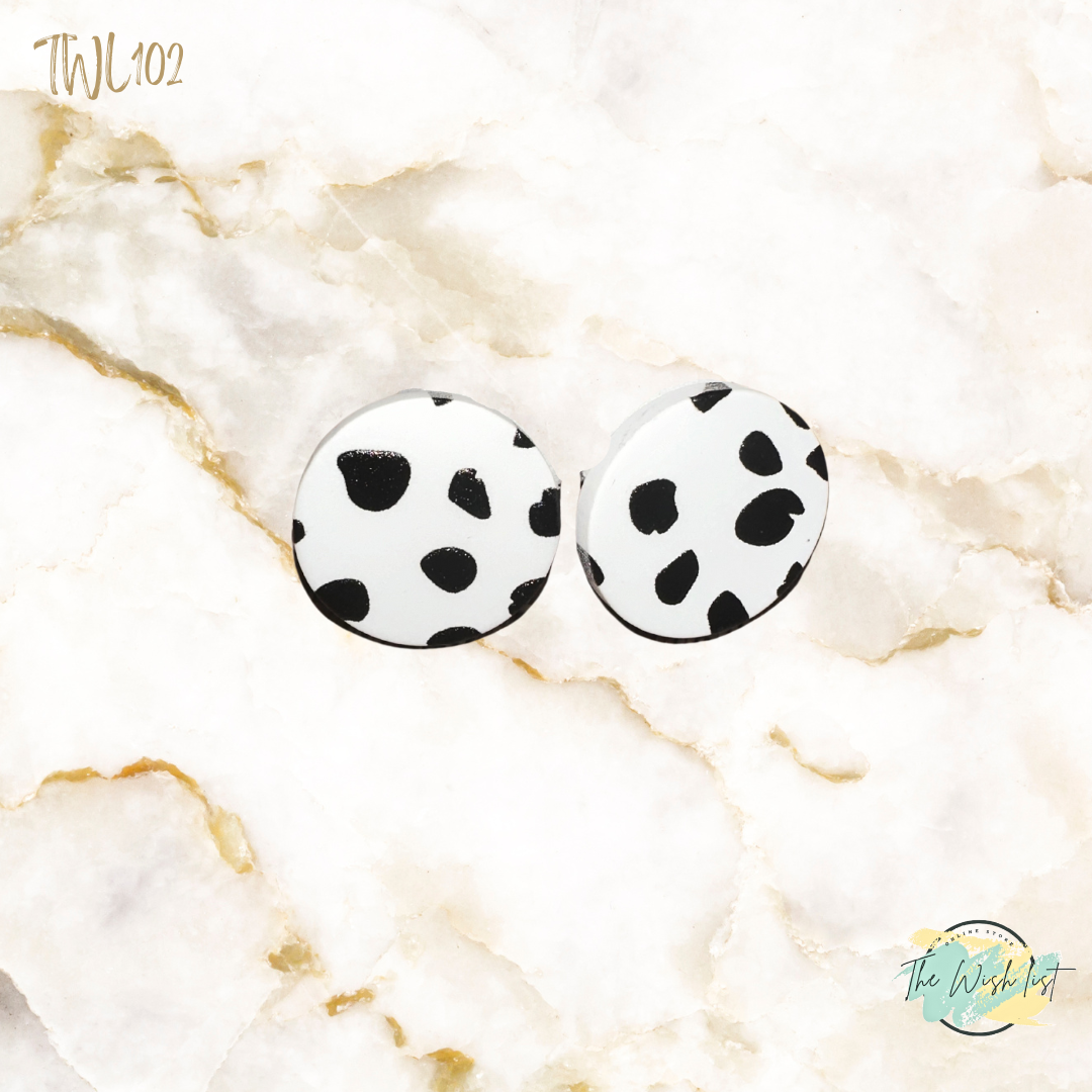 Round Stud Earrings