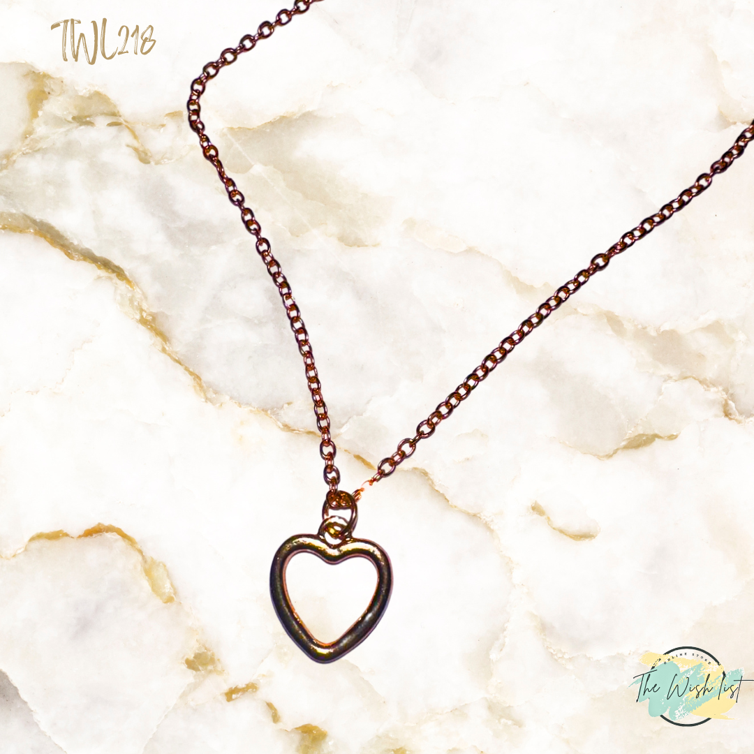 Hollow Heart Shape Pendant Necklace