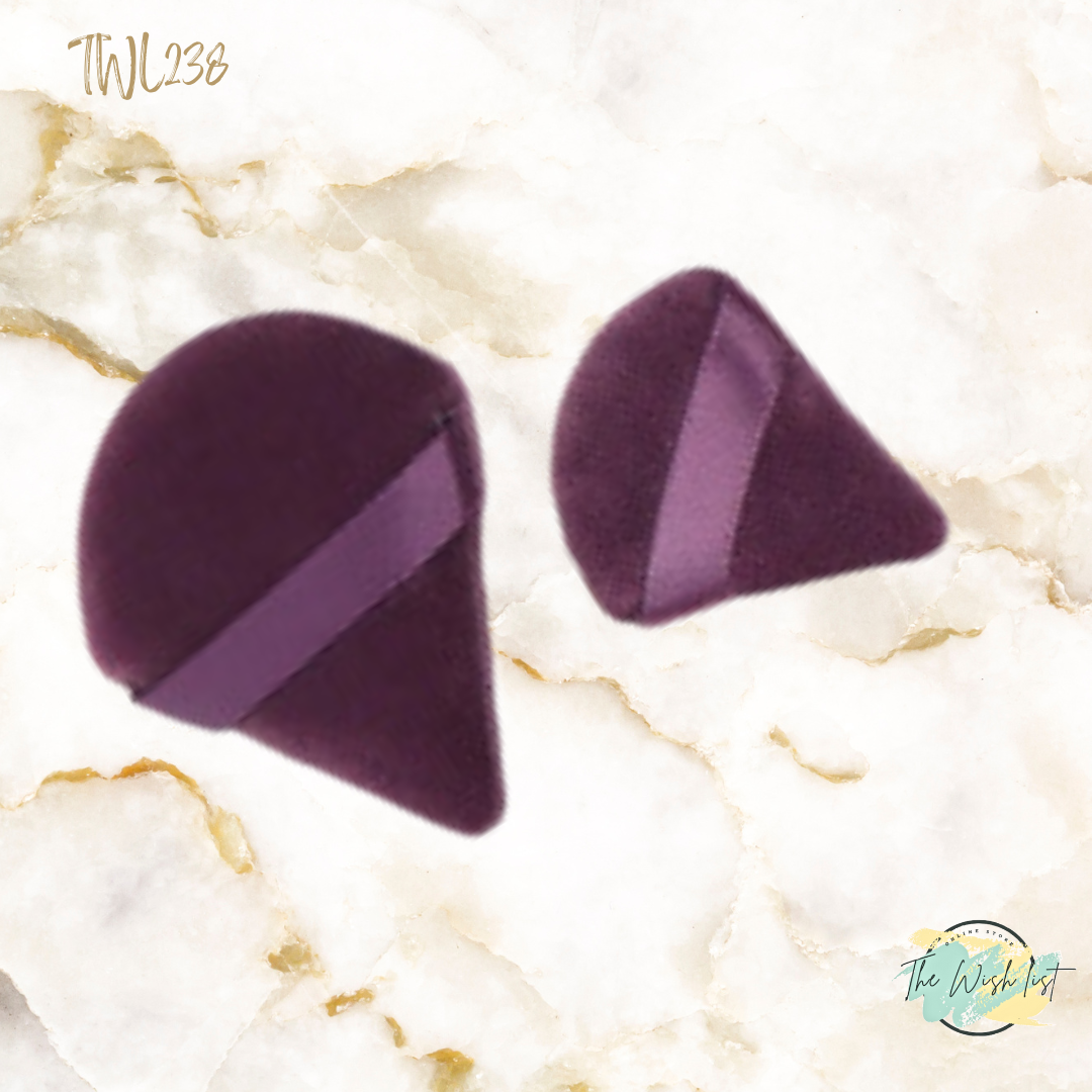 Purple Make up Powder puffs set - 2Pce