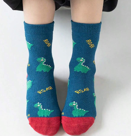 5pairs Thickened Children's Dinosaur Socks