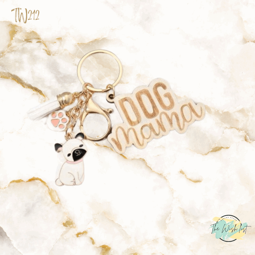 Dog Mams Key Chain with Tassel