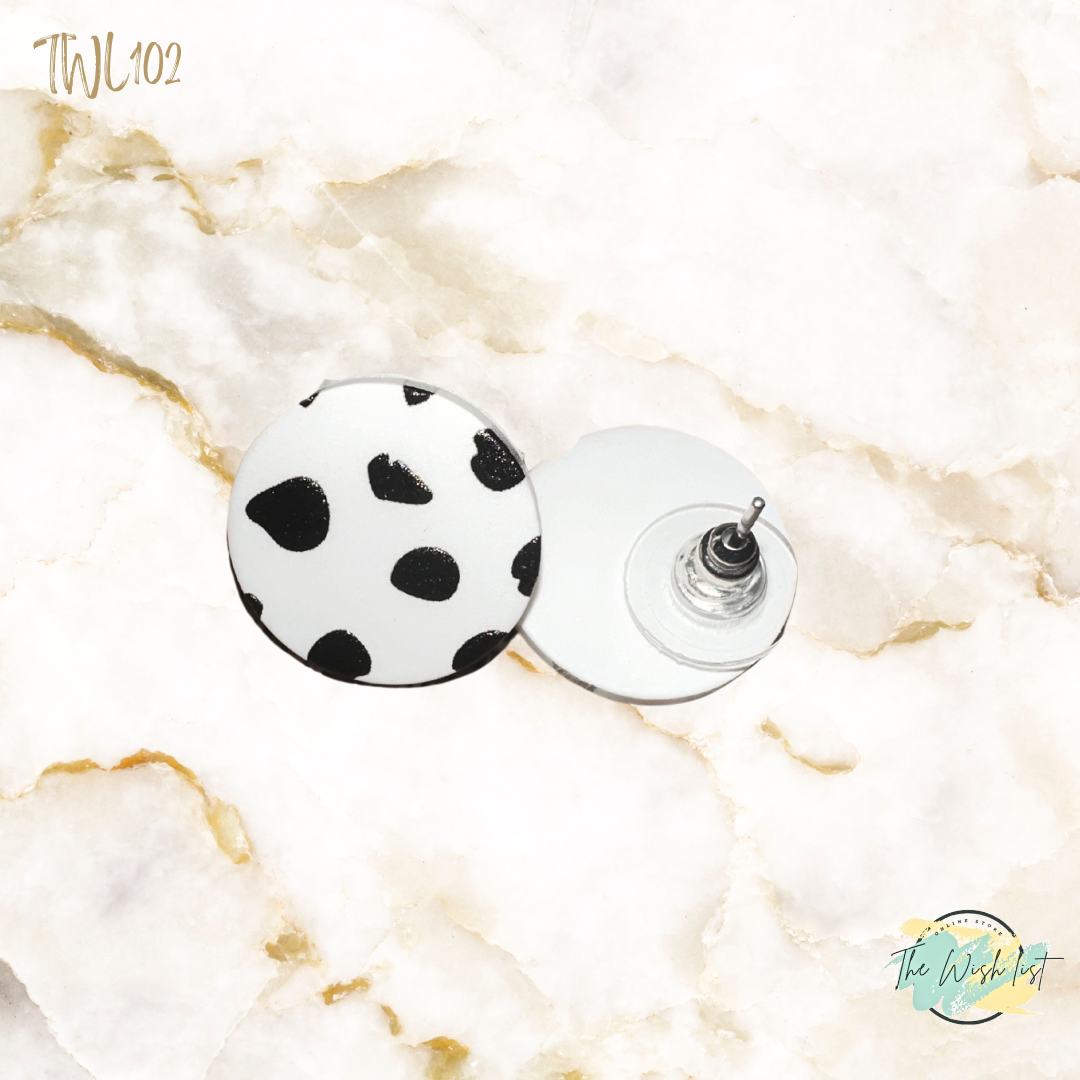 Round Stud Earrings