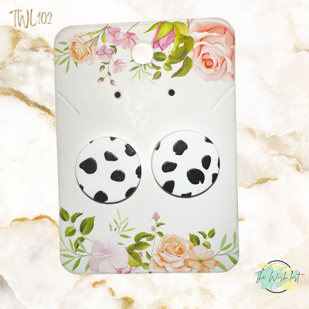 Round Stud Earrings