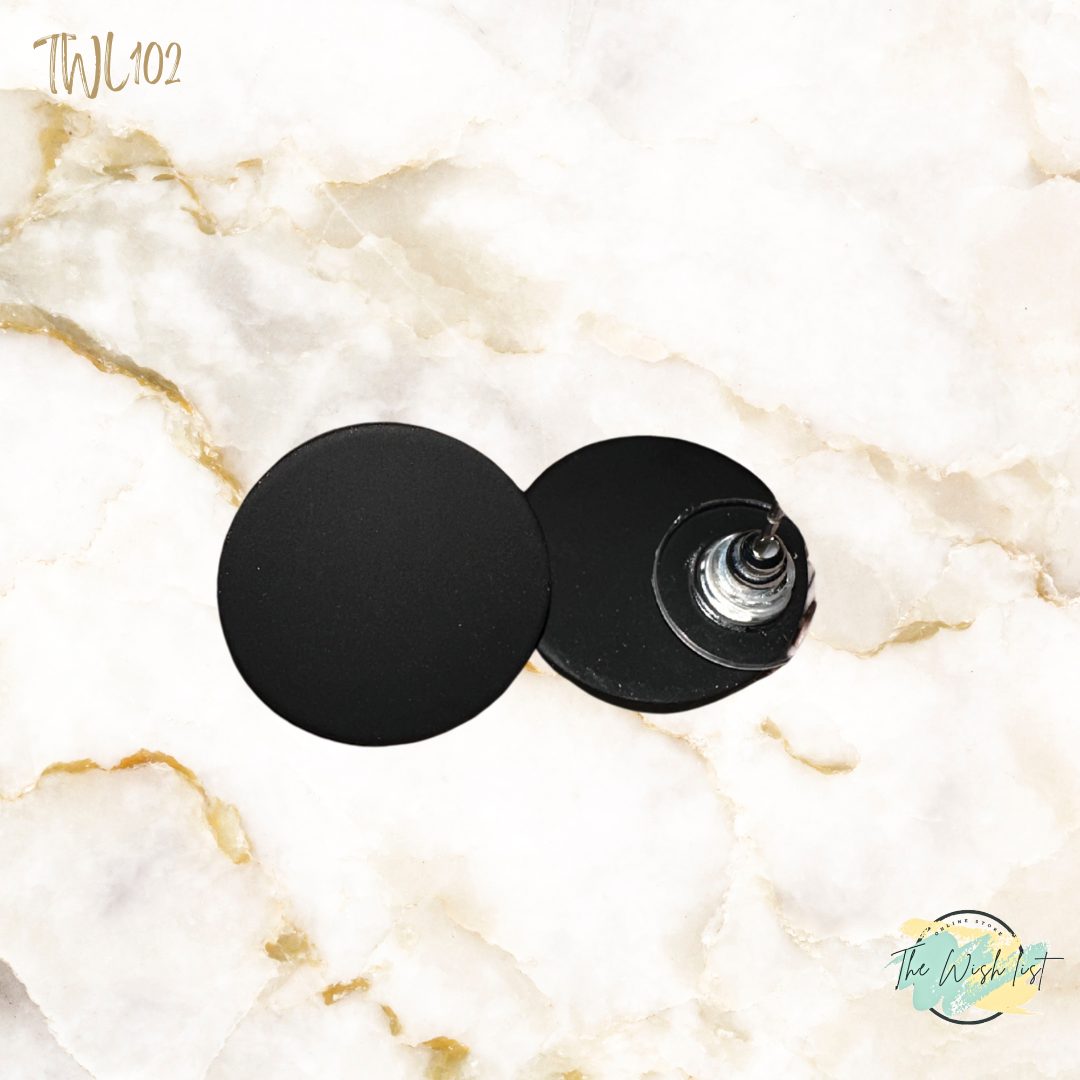 Round Stud Earrings