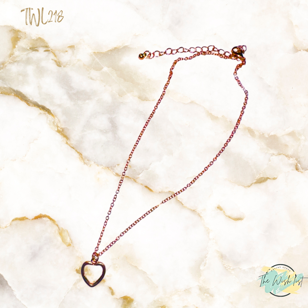 Hollow Heart Shape Pendant Necklace