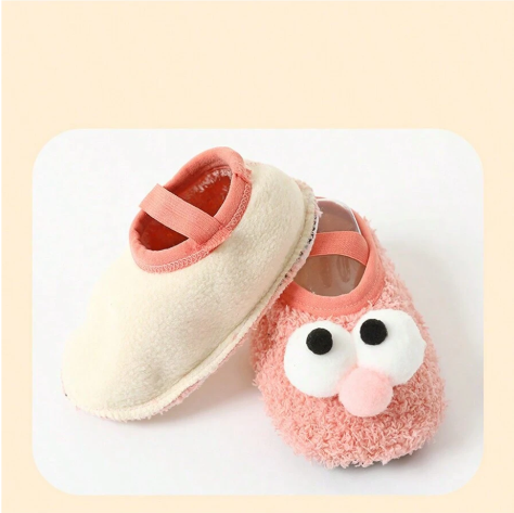 Baby Floor Socks Shoes Infant Toddler Learning-To-Walk Warm Thick Socks With Non-Slip Sole For 1-3 Year Old Kids