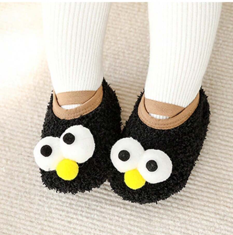 Baby Floor Socks Shoes Infant Toddler Learning-To-Walk Warm Thick Socks With Non-Slip Sole For 1-3 Year Old Kids
