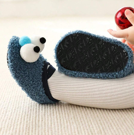 Baby Floor Socks Shoes Infant Toddler Learning-To-Walk Warm Thick Socks With Non-Slip Sole For 1-3 Year Old Kids