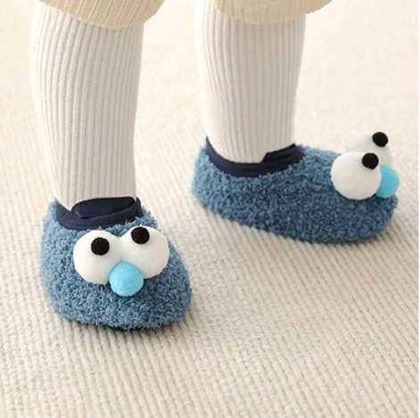 Baby Floor Socks Shoes Infant Toddler Learning-To-Walk Warm Thick Socks With Non-Slip Sole For 1-3 Year Old Kids