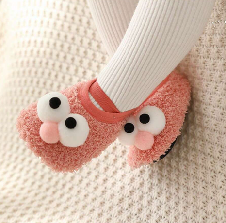 Baby Floor Socks Shoes Infant Toddler Learning-To-Walk Warm Thick Socks With Non-Slip Sole For 1-3 Year Old Kids